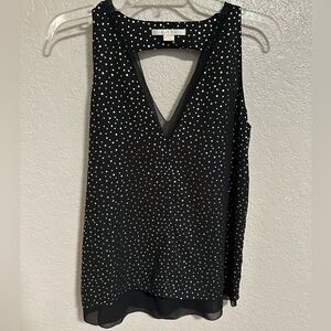 Cooper & Ella Black Polka Dot Women's Top | Size XS